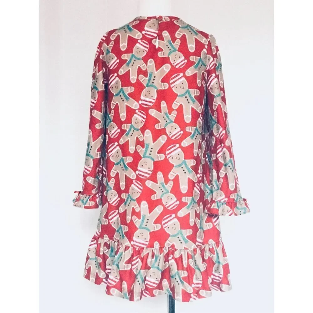 GYMBORee Girls 5/6 Gingerbread Cookie Nightgown